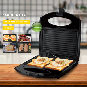Plancha de <span class=keywords><strong>Panini</strong></span> de Doble Cara con Calentamiento de 750W, Parrilla para Sándwiches, Máquina para Hacer Sándwiches de Desayuno - Product Image 5