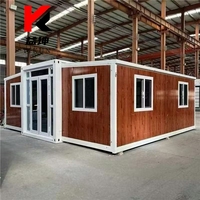 Maison conteneur préfabriquée extensible de luxe 20 pieds 40 pieds Villa modulaire à structure en acier portable avec 2 chambres à coucher Maison mobile New Age