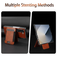 Nouvelle Housse de Téléphone en Cuir avec Porte-Cartes Magnétique Amovible pour Samsung Z Fold 7 6 5 4 3 8 Ultra, Protection Intégrale 360° avec Écran en Verre