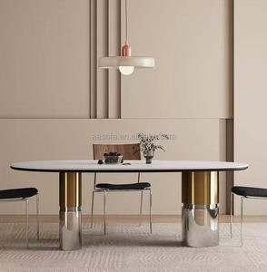Ensemble <span class=keywords><strong>table</strong></span> à <span class=keywords><strong>manger</strong></span> Bentley <span class=keywords><strong>14</strong></span> extra large de luxe moderne dessus en marbre vert <span class=keywords><strong>table</strong></span> à <span class=keywords><strong>manger</strong></span> pour 6-20 <span class=keywords><strong>personnes</strong></span> meubles d'intérieur Chine - Product Image 6