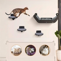 Étagères murales de luxe en bois personnalisées pour chat qui grimpe perchoirs et hamac pour chat mural pour mur