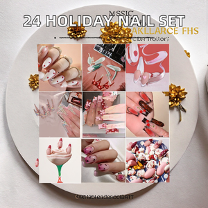 24 <span class=keywords><strong>faux</strong></span> ongles décoratifs pour les fêtes, style français, à motifs géométriques, longue durée, pour la <span class=keywords><strong>Saint</strong></span>-<span class=keywords><strong>Valentin</strong></span> - Product Image 2