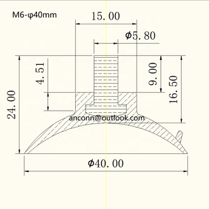 Crochet à vis M4 industriel, moulage par injection PVC transparent, ventouse <span class=keywords><strong>de</strong></span> 30/40/50 mm, motif pour machine à modèles en plastique - Product Image 5
