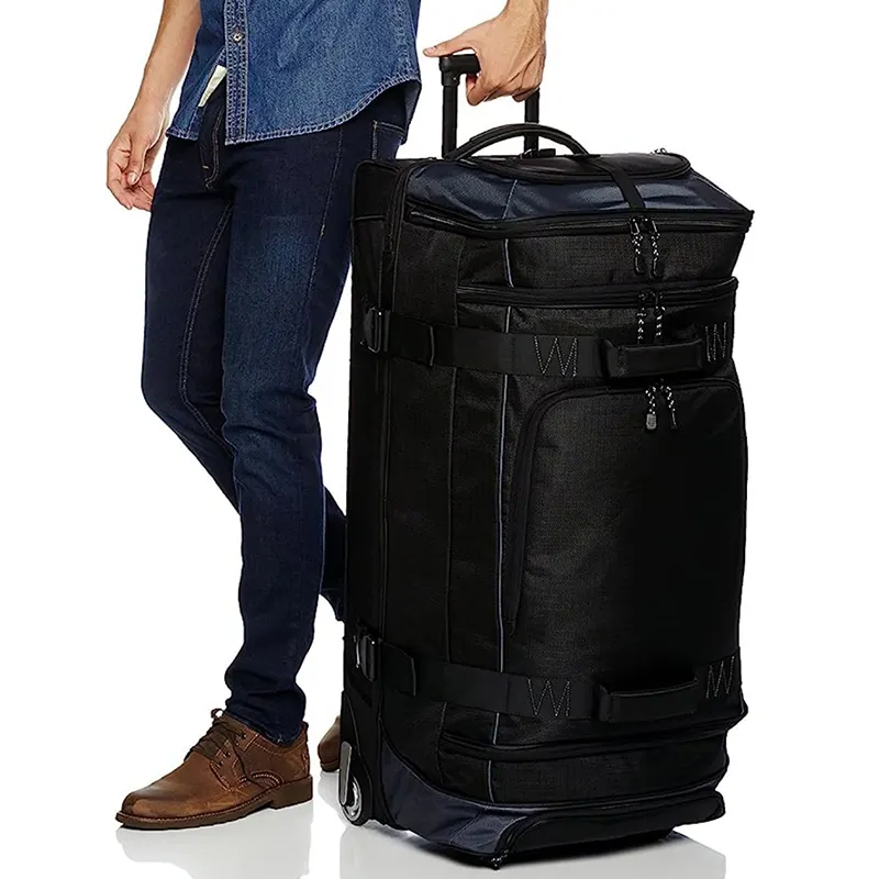 Benutzer definierte Roller-Reisetasche Heavy Duty Large Square Trolley Cargo Jumbo-Ausrüstung tasche Big Sport Duffel Wheeled Travel Bag