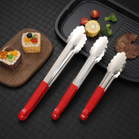 Pince à pain en acier inoxydable pour barbecue, poignée anti-brûlure, pince pour barbecue, ustensiles de cuisine