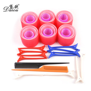 Set de rizadores de pelo de nailon Deo, rizador de pelo tipo peine con clip para uso sin esfuerzo, embalaje de PVC, en stock, directo de fábrica - Product Image 1