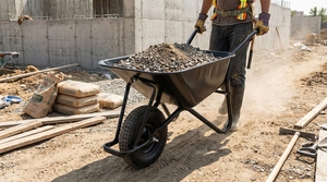 Brouette de chantier à roue pneumatique WB6404H, chariot à main à roue unique pour travaux de construction - Product Image 6