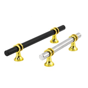 Winstar Modern Stainless Steel T-Bar Kitchen Cabinet Handle <strong>Gold</strong> <strong>Drawer</strong> <strong>Pulls</strong> and Knobs for Dresser Bedroom Bathroom Furniture - Product Image 5
