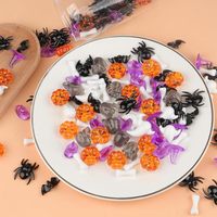Nicro 160 pièces Mini décorations en acrylique en forme de citrouille, fantôme, araignée, crâne, os, chapeau de sorcière pour vases, décoration de table pour Halloween et maison hantée