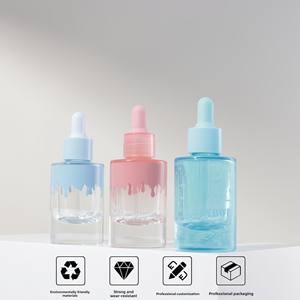 <span class=keywords><strong>Flacon</strong></span> compte-gouttes en verre transparent de 30ml pour huiles essentielles-<span class=keywords><strong>Flacon</strong></span> rechargeable cosmétique de couleur dégradée avec pipette - Product Image 5