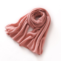 Écharpe en tricot mélangé de cachemire en gros écharpe enveloppante unisexe couleur unie hiver chaud châle tricoté Erdos haut de gamme personnalisé