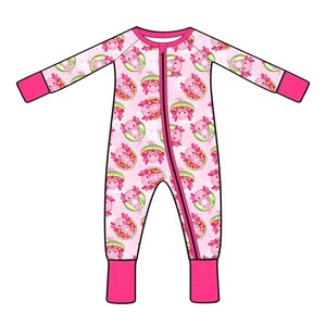 Conjunto de Pijamas para Meninas com Estampa de Desenho Animado Personalizada em Fibra de Bambu Macia, Camiseta de Manga Curta e Calças com Cintura Elástica - Product Image 6