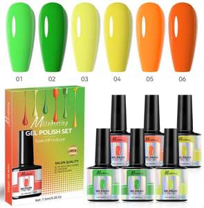 Juego de 6 uds., capa superior mate de 7,5 ml, barniz semipermanente UV Soak-off, 60 colores, estilo francés, esmalte de <span class=keywords><strong>uñas</strong></span> de Gel vegano no tóxico - Product Image 1