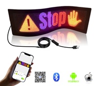 Haute qualité 19cm * 176cm LED Flexible étanche Bluetooth autocollant écran téléphone contrôlé IP65 camion diable yeux écran