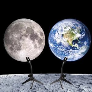USB Earth Moon Lamp Multicolor Projector Mood Living Bedroom Night Light Room Decor Bar Atmosphere Photography <strong>Background</strong> - Product Image 2
