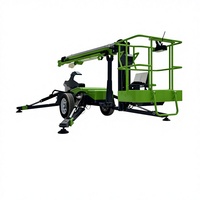 Plateforme élévatrice articulée pliable de 10m, 12m, 14m, 16m, 18m, nacelle élévatrice remorquable, nacelle télescopique, plateforme de travail en hauteur