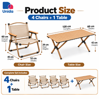 Ensemble de chaises pliantes de camping et de tables d'extérieur, table de pique-nique en bois portable, chaises pliantes pour événements, école et chambre