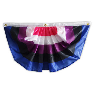 ธงแฟนบอลจีบสีรุ้งธงครึ่งแบนเนอร์ความภาคภูมิใจของ <span class=keywords><strong>genderfluid</strong></span> แบนเนอร์ครึ่งความภาคภูมิใจแบนเนอร์สำหรับเกย์ - Product Image 1