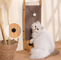 Papier haute densité en forme de L brun carton grattoir chat tapis animaux chat planche à gratter