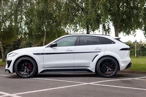 <span class=keywords><strong>Kit</strong></span> de Carrocería de Fibra de Carbono para <span class=keywords><strong>Jaguar</strong></span> F-PACE 2015-2020, Estilo LMA, Guardabarros Anchos, Difusor Delantero, Faldones Laterales, Alerón Trasero, Parachoques - Product Image 3