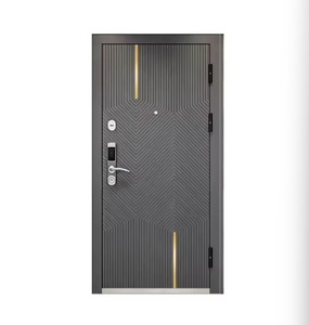 Puerta Blindada de Acero con Diseño Turco, Resistente a Impactos, con Acabado Delgado y Minimalista, Marco de Acero Sólido, Puerta Principal <span class=keywords><strong>para</strong></span> Uso Doméstico - Product Image 3