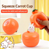 Jouets à presser amusants en forme de carotte, lapin, écureuil, anti-stress, amusants à pincer, balles anti-stress, jouets de farce, jouets sensoriels, cadeaux