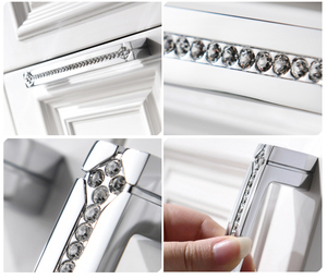 BAOCHUN 5 Inch <strong>Gold</strong> Rhinestone Kitchen Handles Cabinet Knobs Crystal <strong>Drawer</strong> <strong>Pulls</strong> - Product Image 4