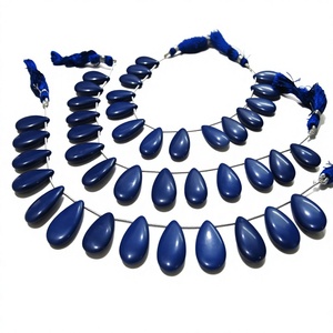Perles de Lapis Lazuli en quartz, forme poire, lisses, 11x20mm, brin de 8 pouces de long, vendu par brin - Product Image 1