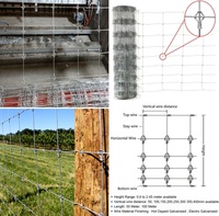 Rouleau de clôture de champ galvanisée à chaud, clôture en treillis métallique robuste pour bétail, clôture pour cerfs et bovins