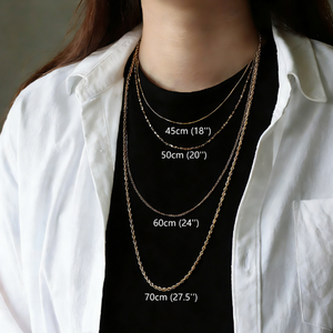 Collection de chaînes personnalisées en acier inoxydable plaqué PVD 18 carats, chaînes Figaro empilables, chaînes à maillons, chaînes délicates dorées pour un usage quotidien - Product Image 6