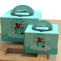 Boîte à gâteau en carton à bon prix, emballage en carton pour gâteau avec poignée et fenêtre