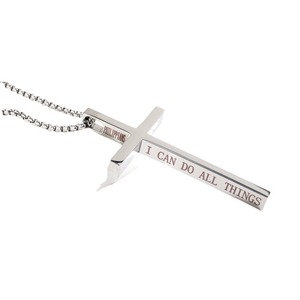 Collar Cruzado Moderno FANKE al por Mayor, Chapado en Oro <span class=keywords><strong>de</strong></span> 18K, Cadenas <span class=keywords><strong>de</strong></span> Acero Inoxidable Grabadas, Joyería Religiosa, Regalo para Hombre - Product Image 5