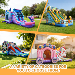 Casa de Brinco Acuática con Rueda de la Fortuna y Tobogán para Eventos al Aire Libre y Parques de Diversiones - Product Image 5