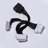 Cable de Extensión de Conexión OBD2 Automotriz, 1 Macho a 3 Hembras, para Conectar Múltiples Dispositivos de Diagnóstico OBD
