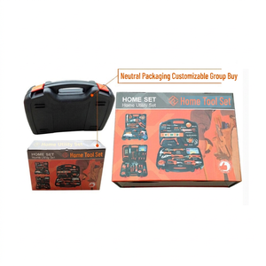 Home <b>Tool</b> <b>Set</b> 100 Pc <b>Hand</b> <b>Tool</b> Kit Steel <b>Tools</b> For Home Maintenance With Adjustable Wrenches And Socket Drive 1/4 In - Product Image 4