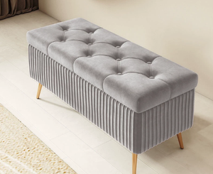 Nordic long <b>storage</b> shoe <b>bench</b> living room furniture sofa stool dressing room stool salon furniture - Product Image 4