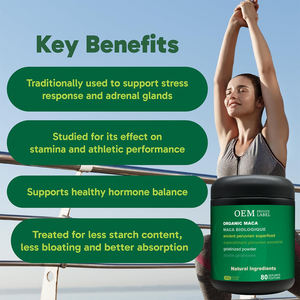 OEM/ODM Premium polvere di Maca biologica Superfood peruviano per Stress e equilibrio dell'ormone della salute surrenale integratore alimentare 400g - Product Image 4