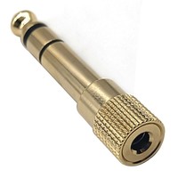 Mini conector de teléfono de 3,5mm hembra a macho estéreo de 6,35mm convertidor de conector de audio