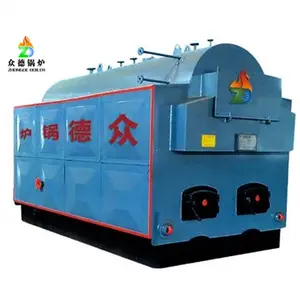 Zhongde 2ton DZH Hand Operate Wood Fired Steam Boiler for Rice Mill Heaters