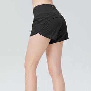 Shorts Deportivos de Cintura Alta para Mujer, con Bolsillo Trasero con Cierre para Teléfono, Secado Rápido, Ajuste Holgado, para Entrenamiento, Gimnasio, Yoga, OEM, ODM - Product Image 4