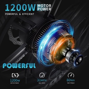 En stock aux États-Unis, vélo électrique à double amortisseur <span class=keywords><strong>1200W</strong></span>, 7 vitesses réglables, vélo tout-terrain électrique avec écran LCD intelligent - Product Image 5