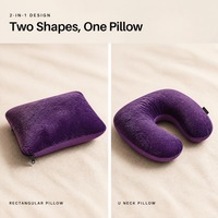 Oreiller de voyage en forme de U en peluche douce 2-en-1 avec billes de polystyrène personnalisable antistatique multifonctionnel avec logo personnalisé