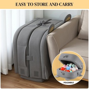 Letti da Terra per Bambini Comodi e Sicuri con Schiuma Morbida, Rivestimento Lavabile e Maniglia <span class=keywords><strong>Portatile</strong></span> - Product Image 6