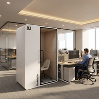 Cabine Acoustique OEM ODM Insonorisée pour Bureau, Cabine Téléphonique Silencieuse, Mobilier de Bureau avec Fonction de Télécommande