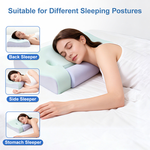 Gối chỉnh hình cổ hai bên tai - Hỗ trợ cổ theo công thái học, Bán buôn nhà máy & Dịch vụ OEM/ODM - Product Image 4