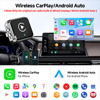 Grandnavi 3 en 1 Mini CarPlay sans fil, Android Auto, AirPlay, YouTube, Netflix, commande vocale, Google Maps pour CarPlay filaire, OME Car