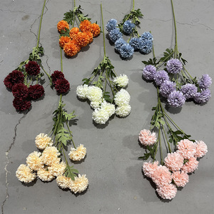 Boule de fleurs artificielles Yixuan en soie, 9 têtes, pour décorations de plafond de mariage et de maison - Product Image 2
