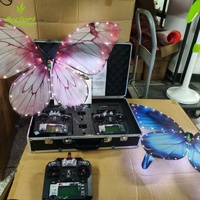 Drone papillon bionique de luxe à ailes battantes avec lumières LED, prix d'usine, pour cérémonie de mariage, banquet, performance scénique