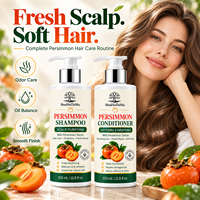 Shampooing et après-shampoing au tanin de kaki OEM ODM – Nettoyage du cuir chevelu, soin anti-odeurs, équilibre du sébum, adoucissant et lissant – Marque privée