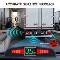 Système de capteurs de stationnement robuste à 4 capteurs avec écran LED 12V-24V, alerte de distance pour la sécurité de recul des bus et remorques